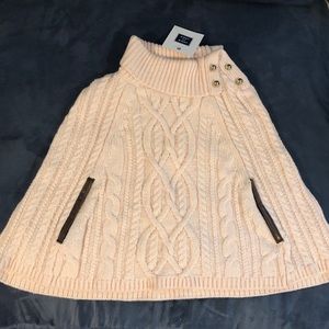 NWT Janie & Jack Pink Sweater Cape